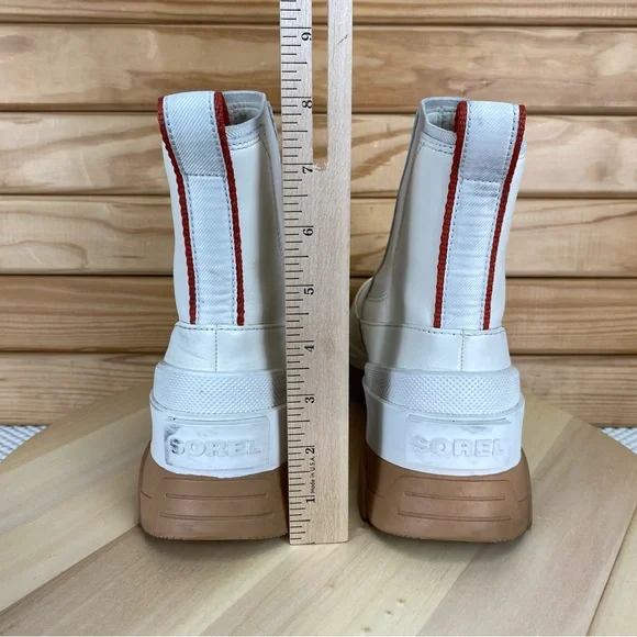 Sorel BREX Womens 10 US NL4303-120 Cream Round Toe Pull-On Ankle Chelsea Boot WP - Picture 3 of 13